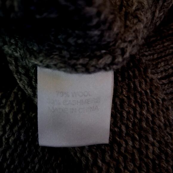 Tuckernuck Gray Chunky Knit Wool Blend Turtleneck Sweater Old Money Minimalist M - Picture 6 of 7